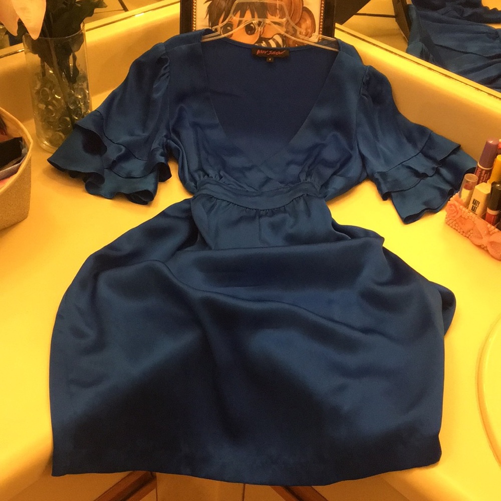Betsey Johnson Royal Blue Silk lining
